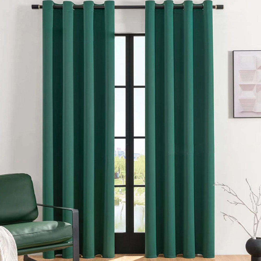 데이나잇 암막 커튼 창문 2장 세트( 132x 213)( 그린) 침실 안방 수면