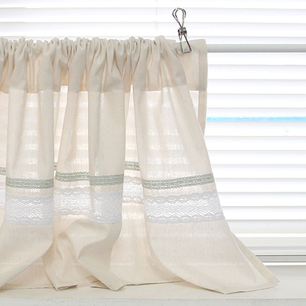 레이스 포인트 면바란스 커튼 다용도실 현관문 장식천 가리개 커텐 아이방 예쁜