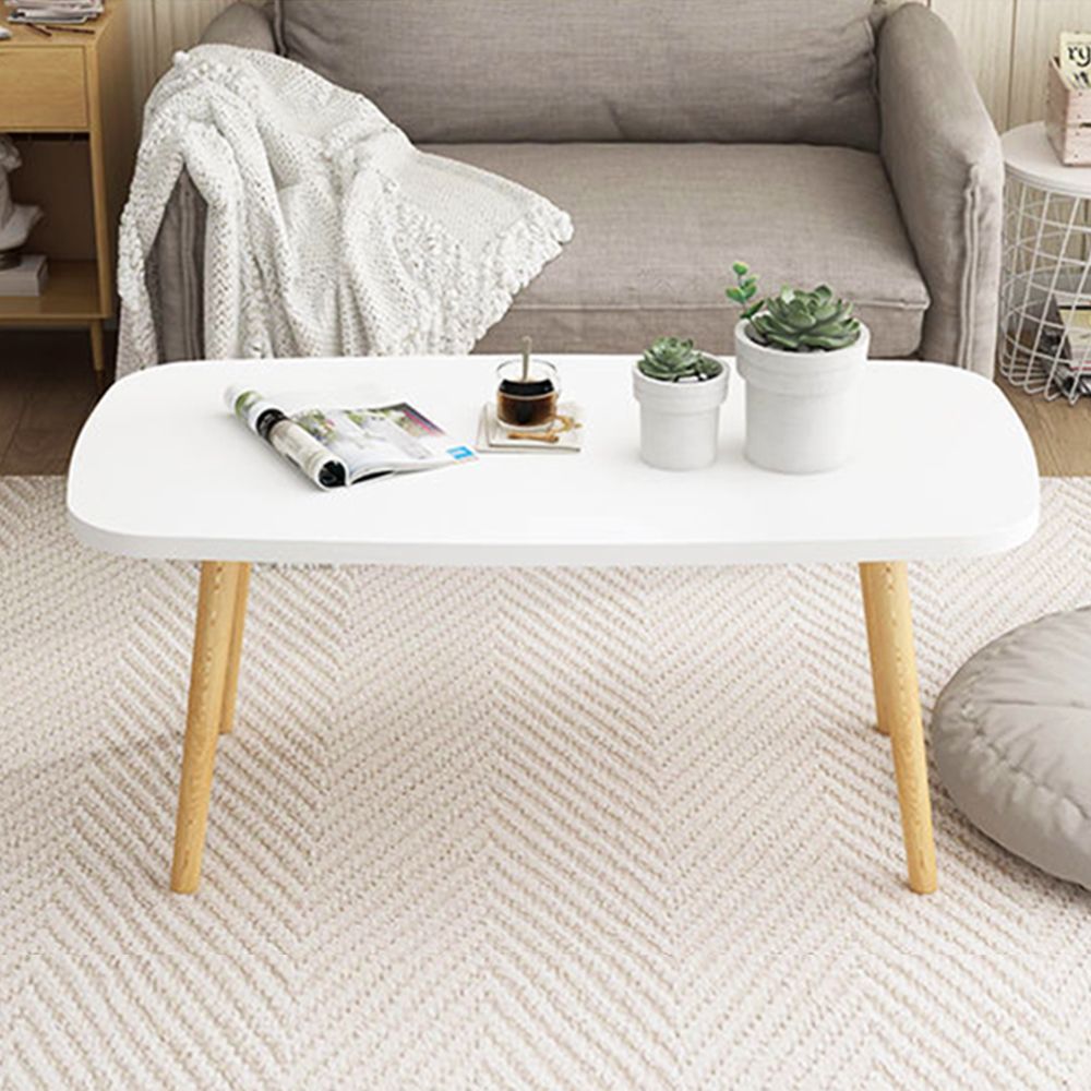 둥근 사각 거실 사이드 소파 테이블 티테이블 우드 화이트