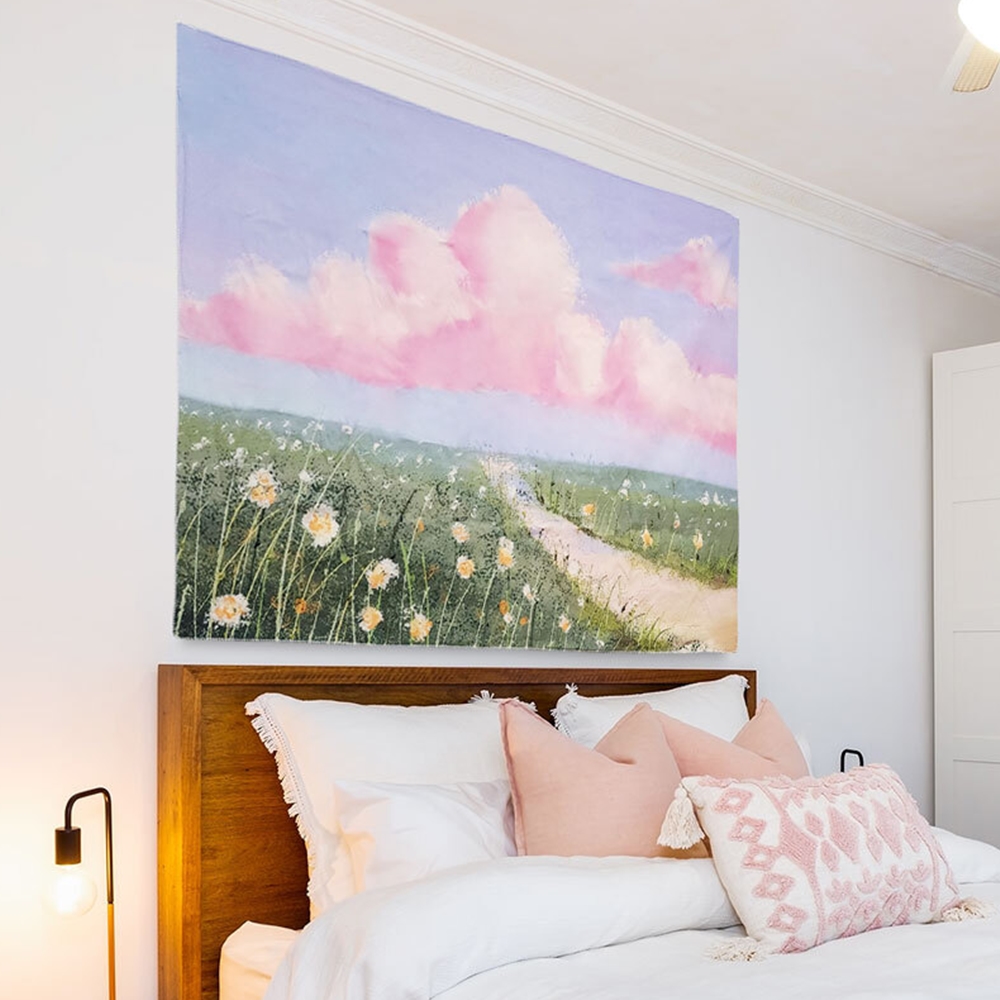 벽인테리어 그림 대형 패브릭 유화 포스터 꽃길 M 소품 벽장식 집꾸미기 예쁜