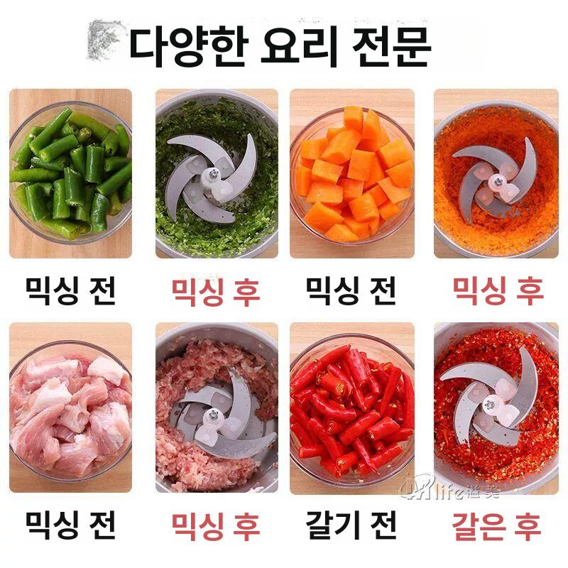 가정용 소형 스테인 고기 분쇄기 고기분쇄기 기기 다기능 전기 육류 조리기 주방가전 2L 250W 칼날1개 - 상세 이미지 2