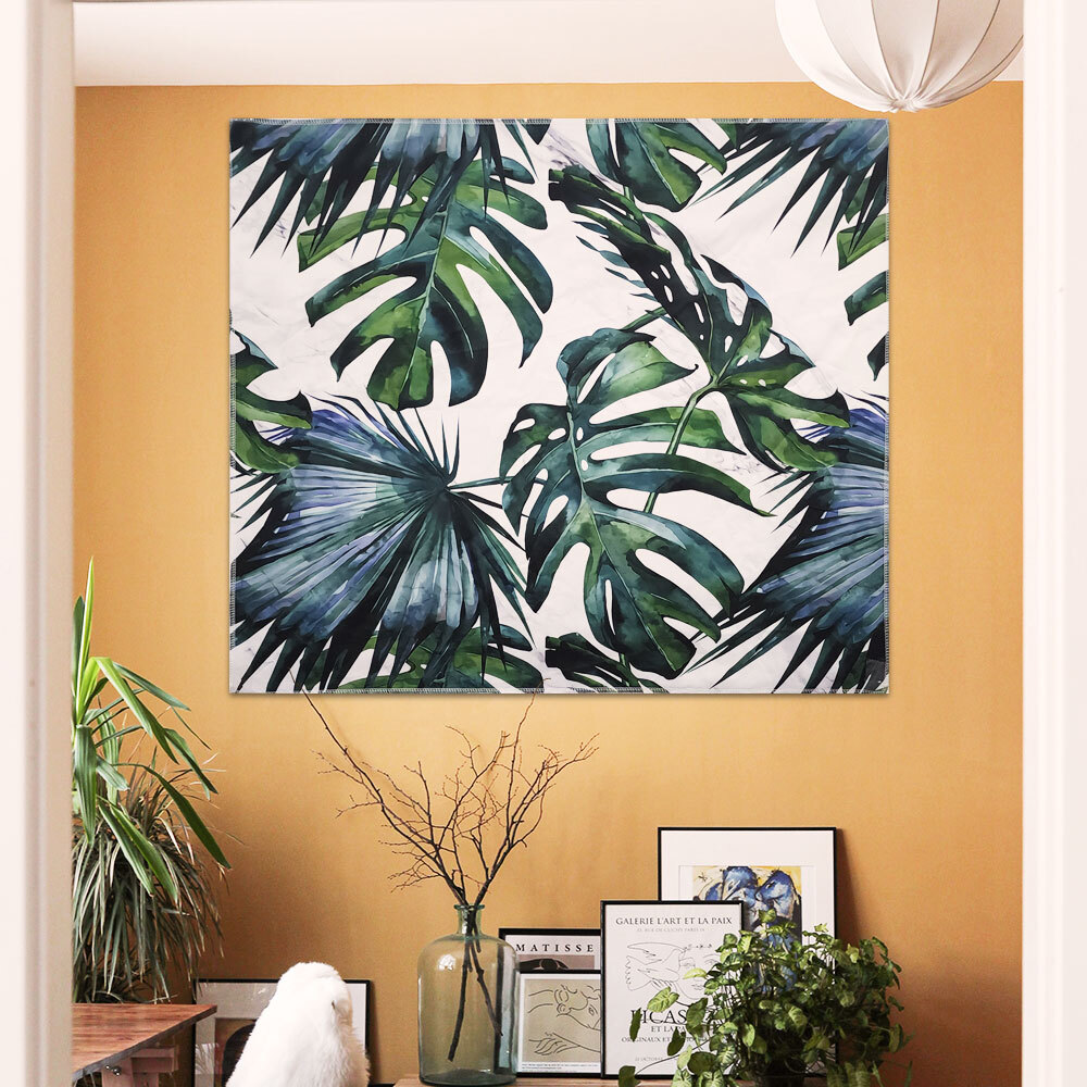 SFr 대형 패브릭 포스터 몬스테라 M 벽장식 인테리어 가림천 테피스 트리 액자