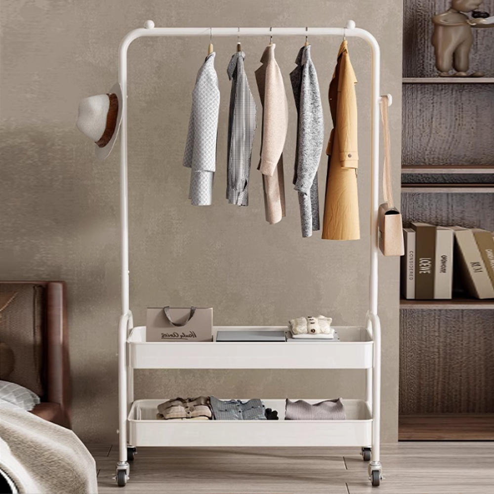 철제 트레이 행거 스탠드 옷걸이 미니 고정식 이동식 옷행거 튼튼한헹거 선반