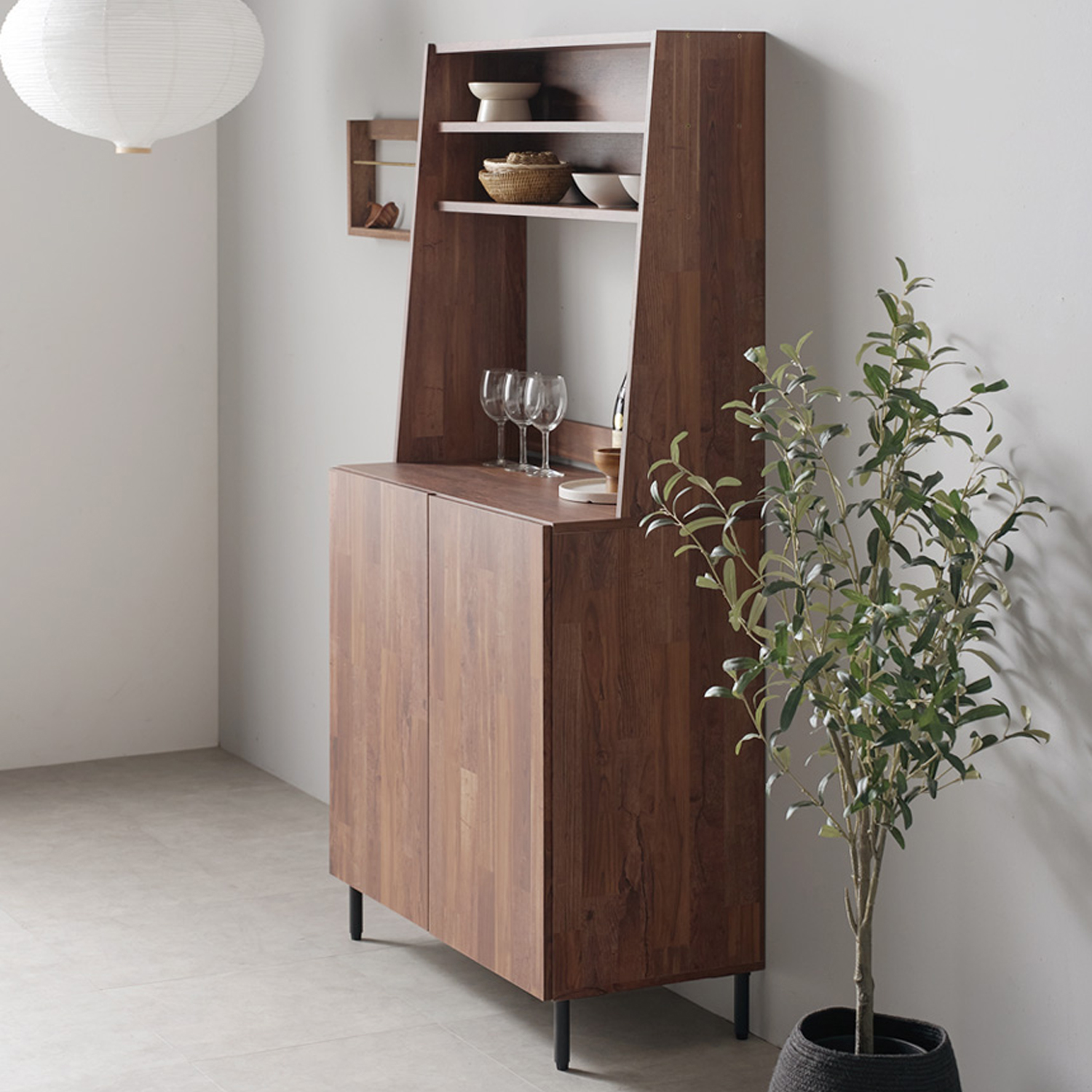 커피 장식장 그릇 수납장 하부장 900 홈카페 수납장 카페장