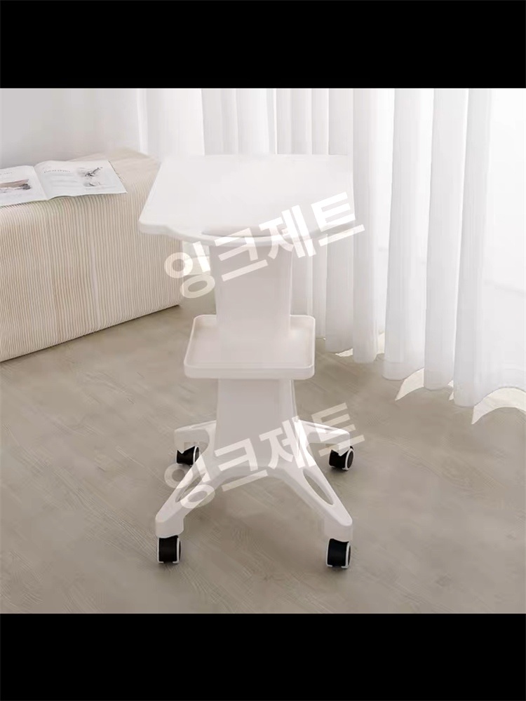 타투웨건 미용실 미용기기 피부관리샵 선반 플로어 스탠드 제트 아이보리 그루밍 카트 42x38x72cm - 상세 이미지 5