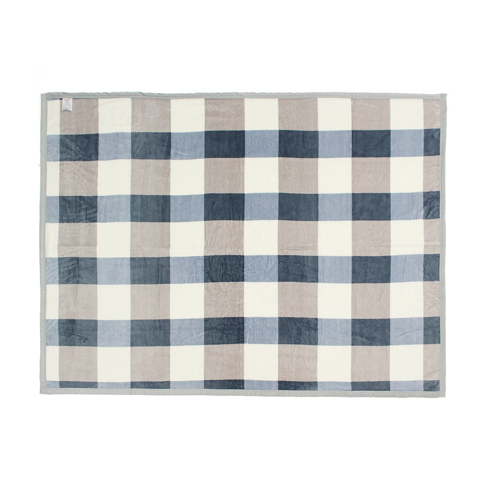 격자무늬 극세사 이불 담요 블랭킷 150x 200 cm( 그레이) 차랑 용담요 차량