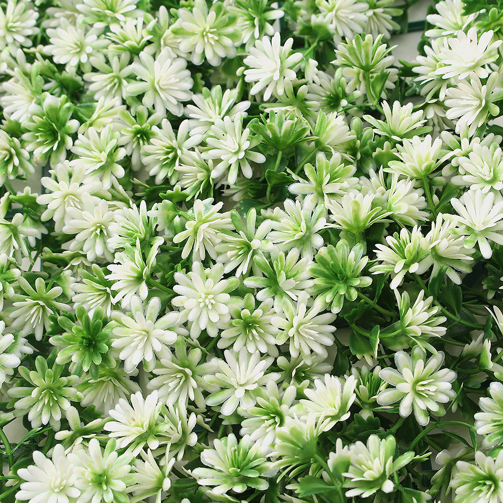 인테리어 정원 벽장식 인조잔디( 50x cm) (화이트 그린) 인공 가짜 모조 조경