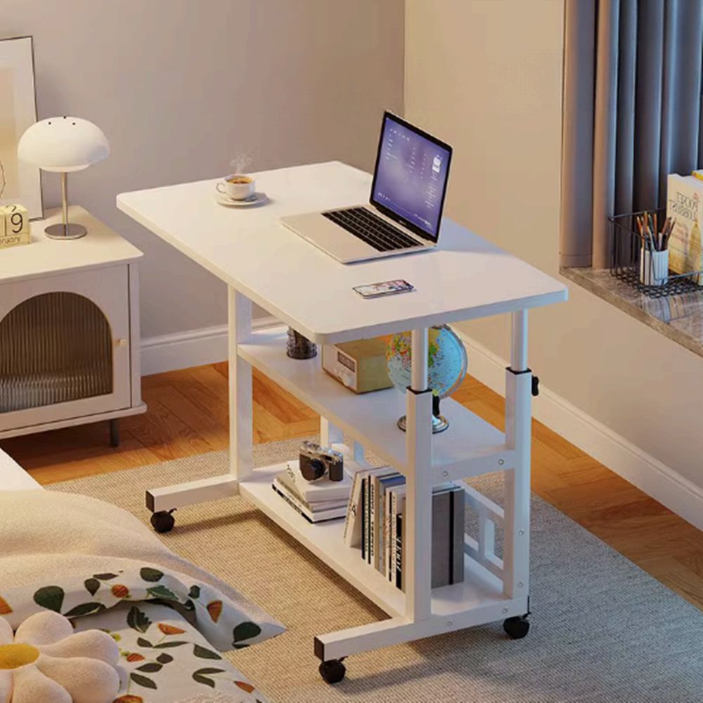 이동식 선반형 높이 조절 사이드 테이블 책상 이동형 노트북 1인용
