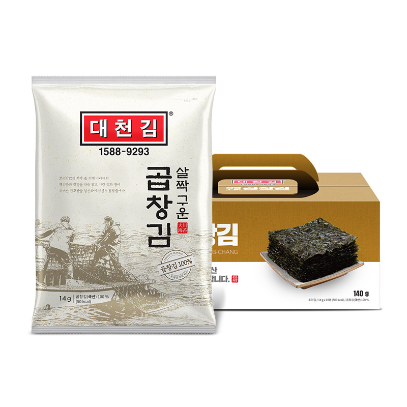 대천김 살짝 구운 곱창김 10봉 - 상품 이미지