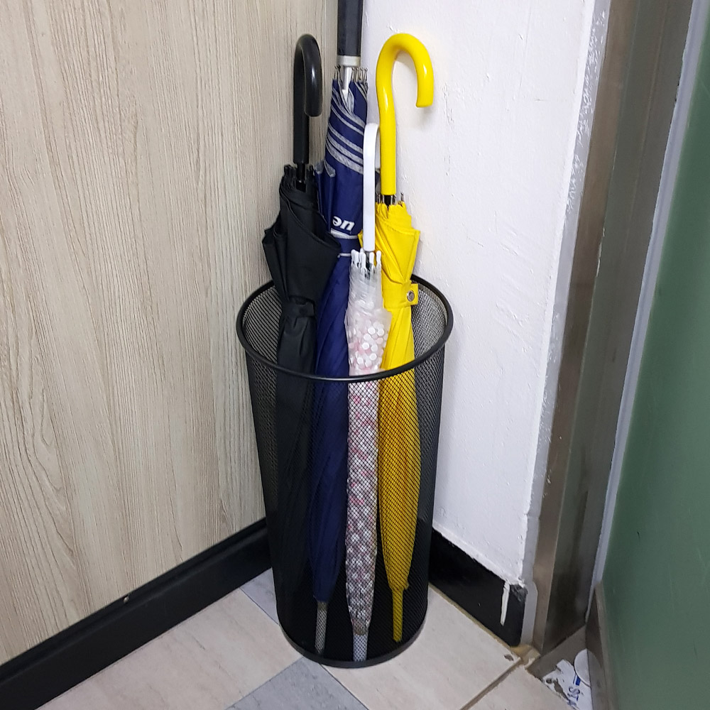 우산 꽂이 철망 철제 다용도 수납함 빨래 바구니 정리함 원형