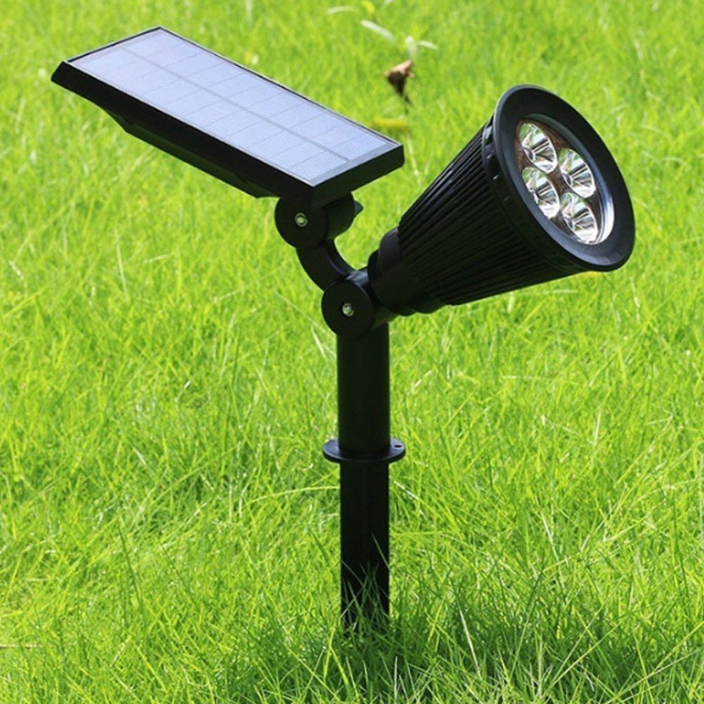 4구 LED 태양광 정원등 외부등 H11( RGB 컬러) 충전 조명 태양광야 외등 - 메인 이미지