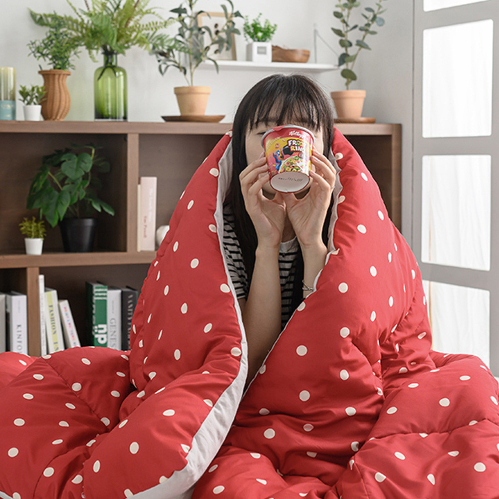 해피니 이불 도트 세미 마이크로 차렵이불 슈퍼 싱글 SS (레드) 사계절 사계절이불