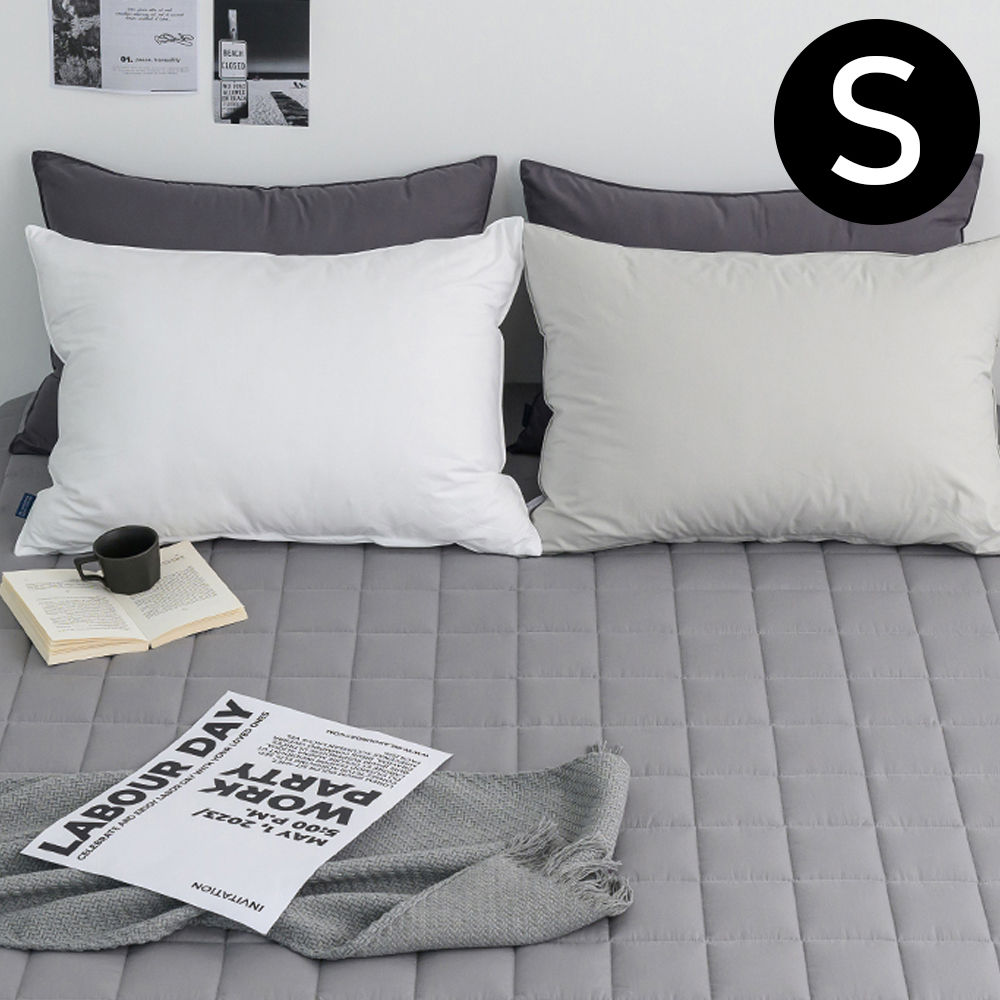 해피니 샤이니 40 수 순면 누빔 매트리스 커버 싱글 S (그레이) 침대