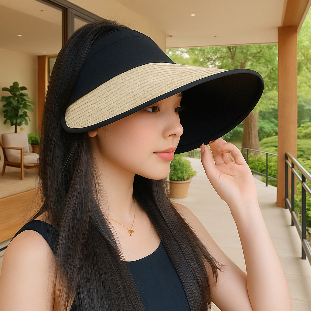 여성 썬캡 햇빛가리개 라탄 창모자 예쁜 버킷햇