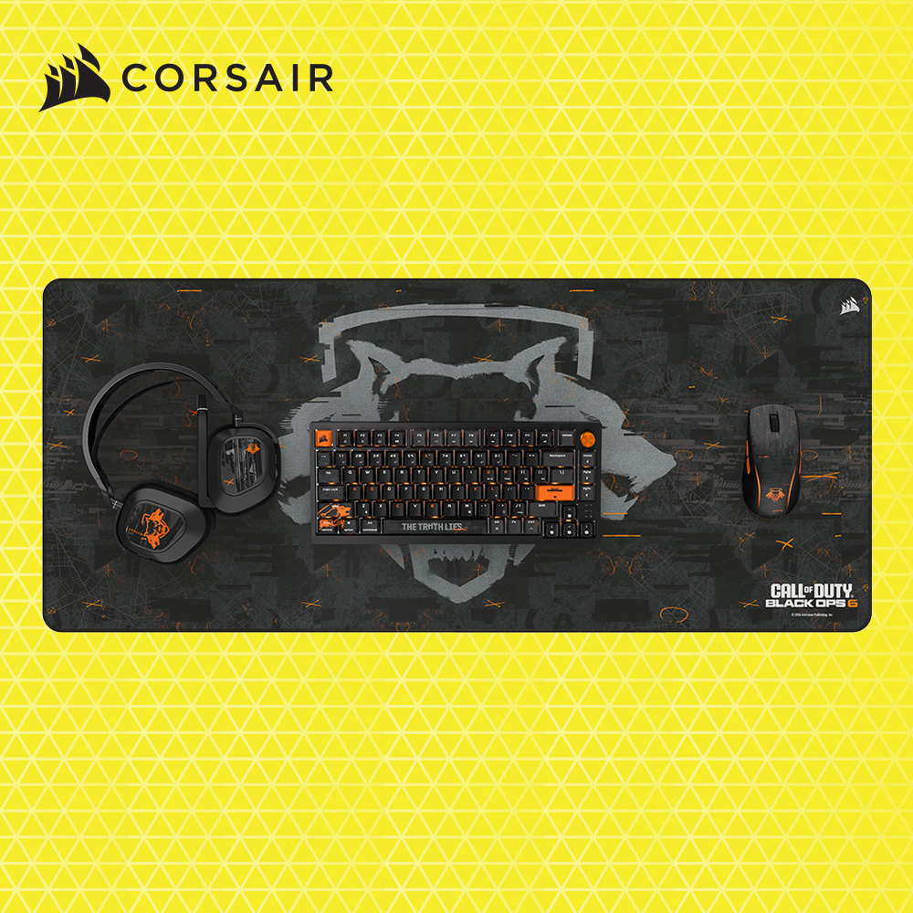 커세어 K65 RGB PLUS+M75 RGB 초경량+HS80 RGB+MM300 2XL 무선 게이밍 콜오브듀티 블랙옵스6 에디션 세트