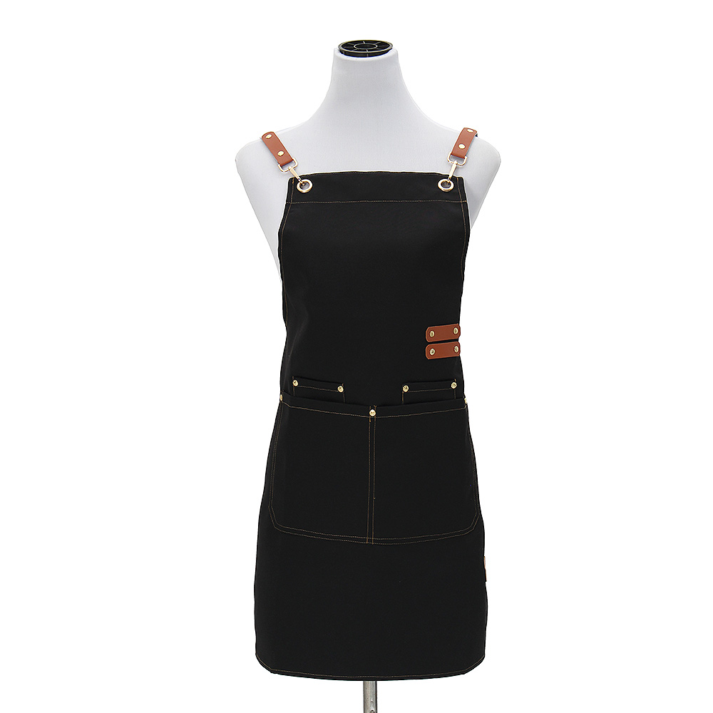 레더원 캔버스 방수 앞치마 공방 카페 미용 DT 1366706 바리스타 작업용 미용실