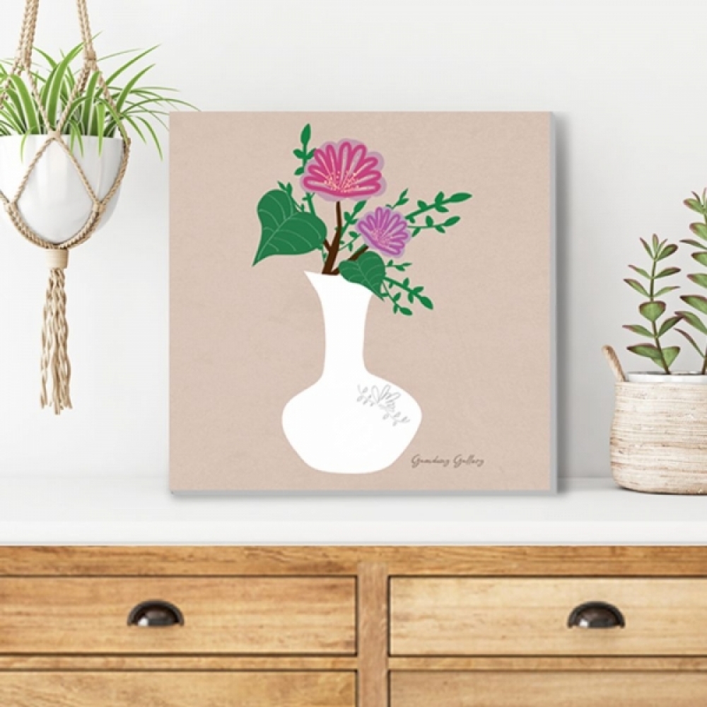 북유럽 그림 액자 꽃병 화병 인테리어 30C VASE3 꽃그림 - 메인 이미지