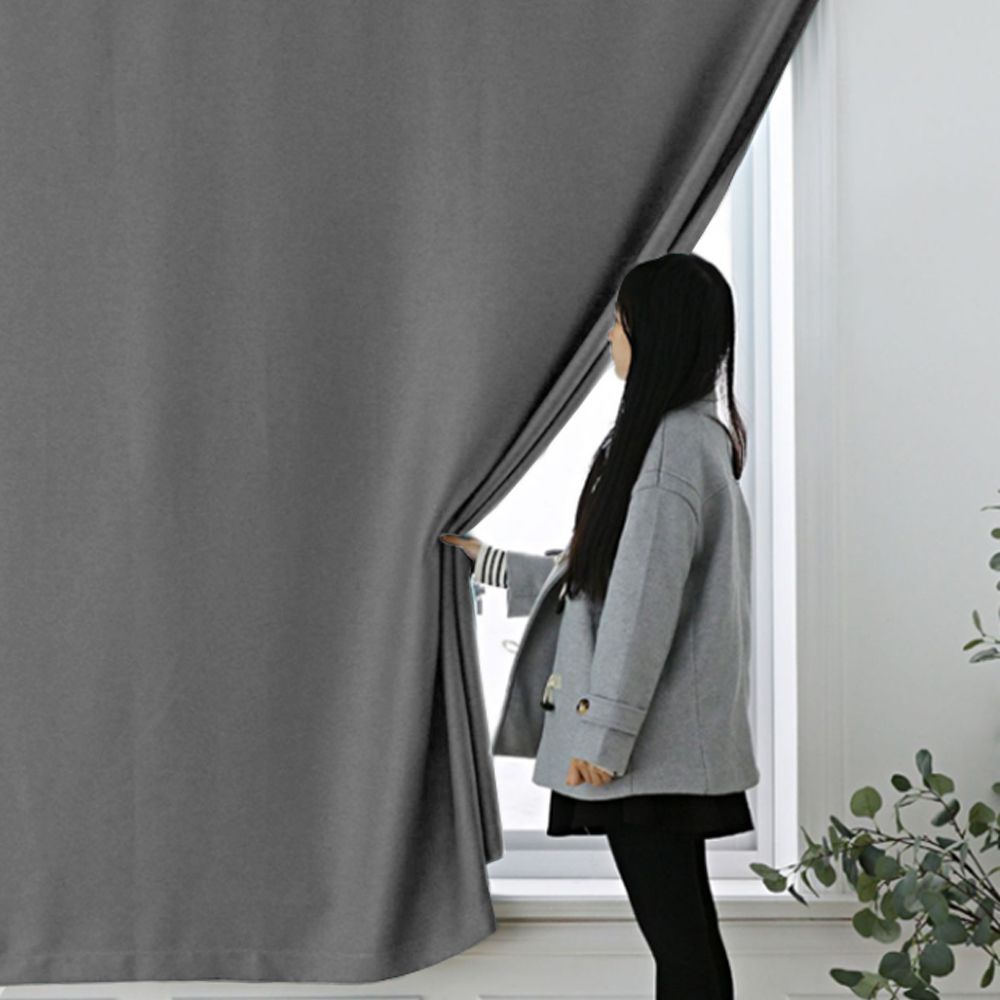 찍찍이 암막 커튼 방풍 거실 원룸 무타공 커텐 180x 250