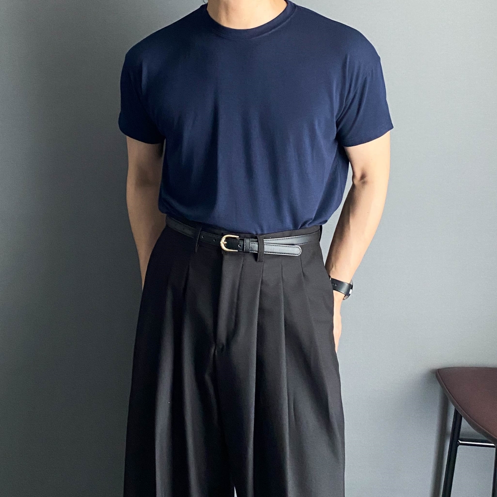 1+1 머슬핏반팔 헬스반팔티 어깨넓어보이는 짐웨어 남자흰티 목안늘어나는 - 상세 이미지 5