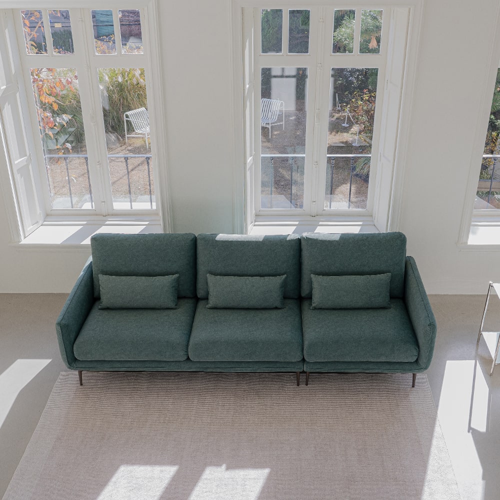 헨지디자인 밀크 갤럭시 4인용 패브릭 소파 홈카페 신혼가구