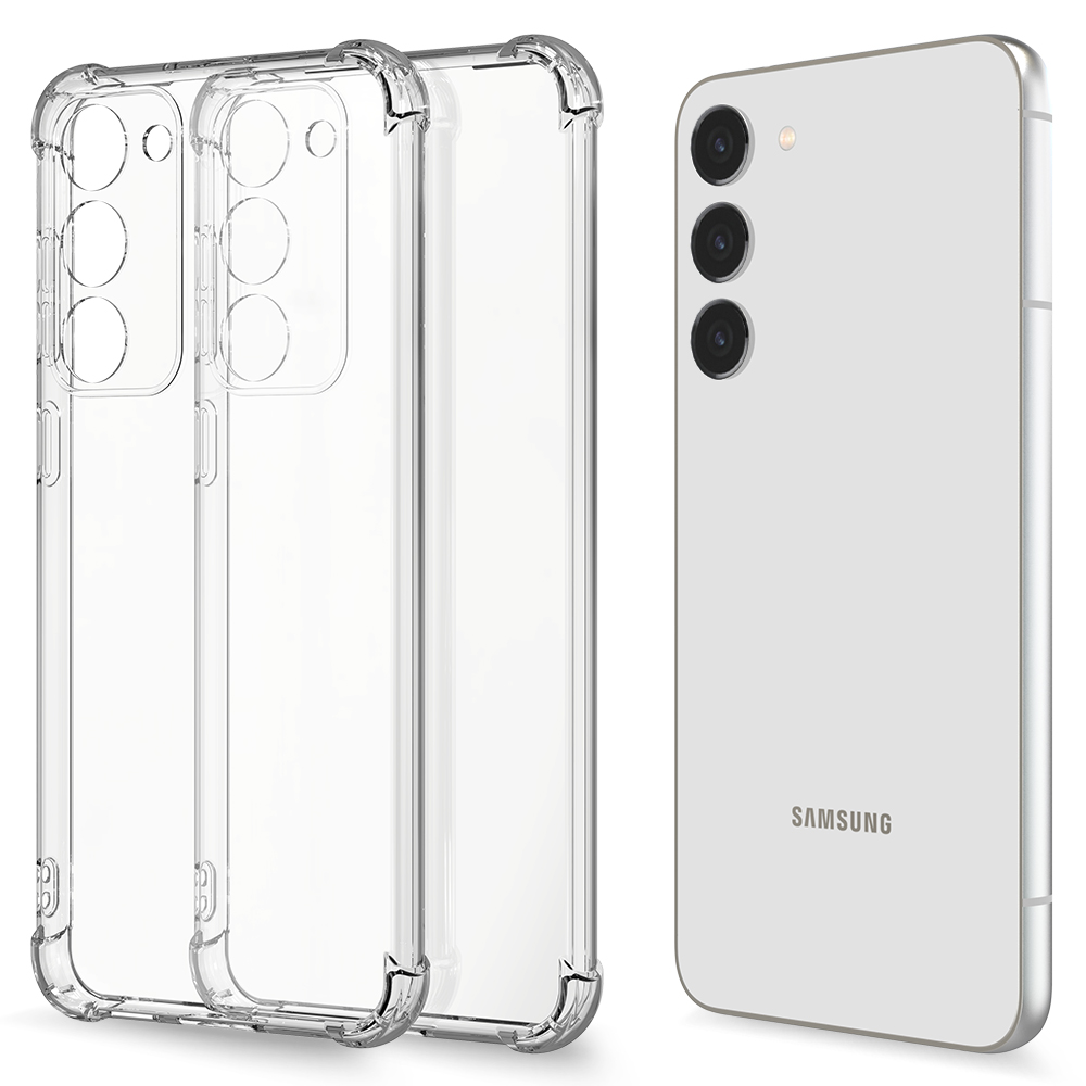 모란카노 카이트 에어쿠션 젤리 1+1 범퍼 케이스 투명, 갤럭시S24 FE