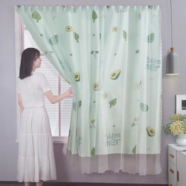 찍찍이 방식 창문 커텐 이중 가리개 커튼 암막 작은창