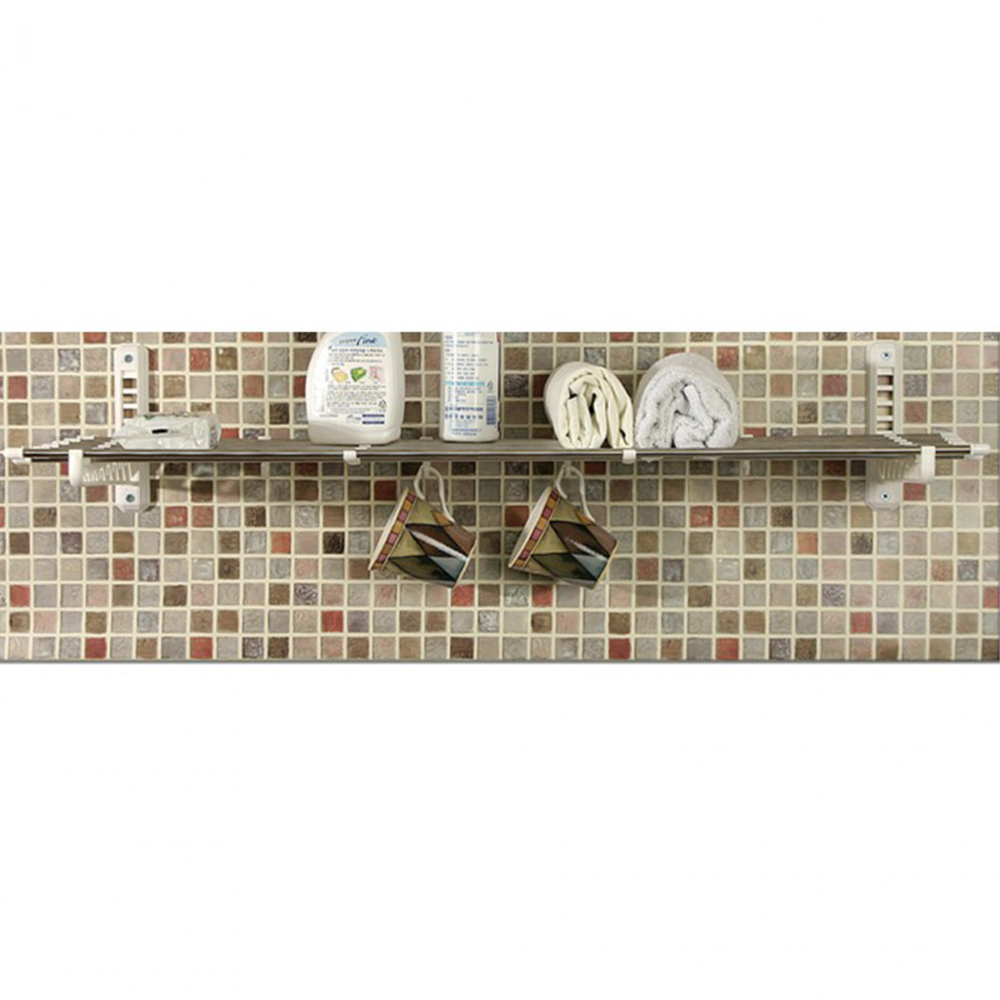 국산 스테인리스 벽걸이 봉선반 600 인테리어 벽선반 거치대 수납 책꽂이 욕실 철제