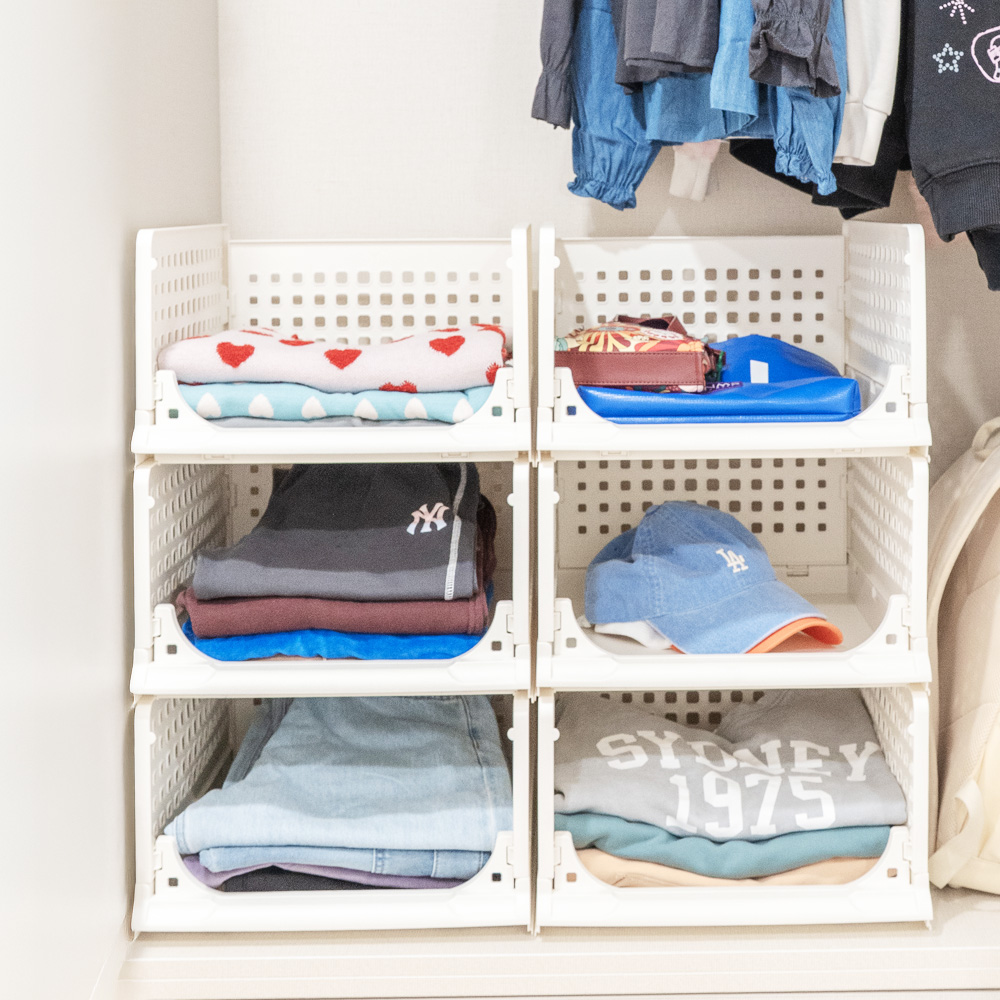 국산 슬라이딩 리빙박스 접이식 의류보관함 4P - 상세 이미지 4