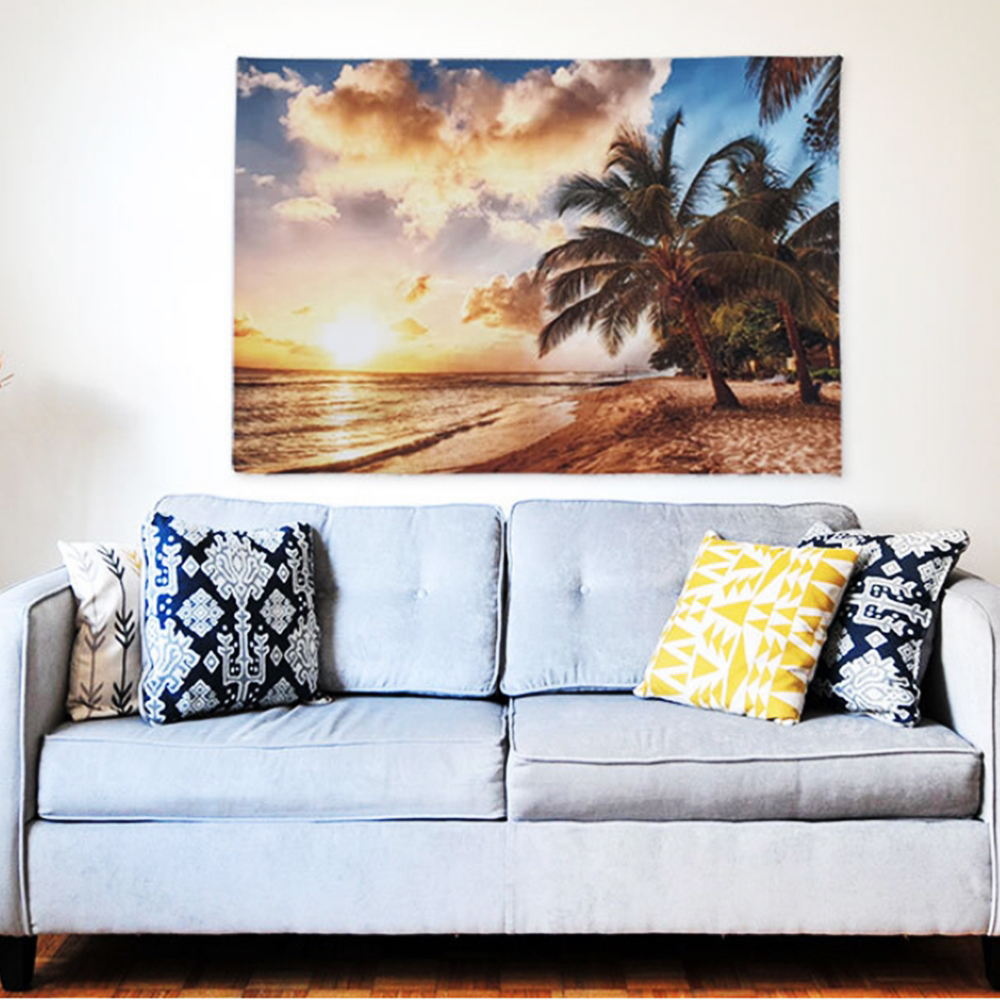 바닷가 그림 현관 거실 벽장식 인테리어 패브릭 포스터M 가림천 테피스 트리 액자 명화