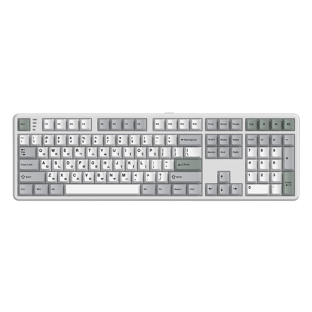 (사무용 유무선키보드) GK798PRO 3모드 폼떡 가스켓 저소음기계식키보드 메탈 화이트, KTT블루 저소음 포각, 43g