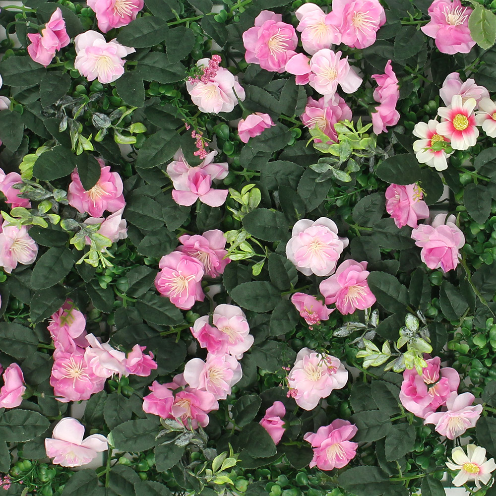 숲인테리어 핑크 로즈 벽장식 인공 인조잔디( 60x 40 cm) 조화 매트 실내 옥상