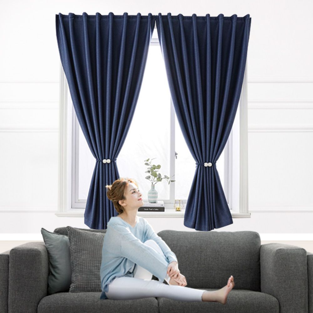 찍찍이 암막 커튼 방풍 주름 거실 원룸 무타공 커텐