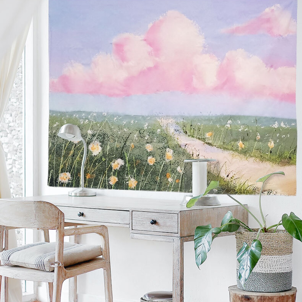 벽인테리어 그림 대형 패브릭 유화 포스터 꽃길 L 소품 벽장식 집꾸미기 예쁜