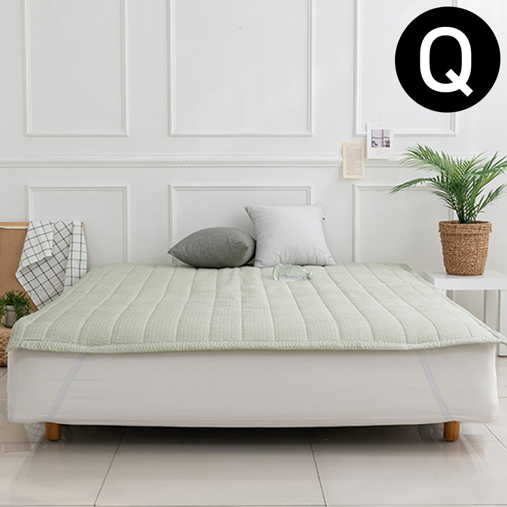 해피니 올데이 밴딩 패드 퀸 Q (카키) 페트 겸용) 침대 매트 퀸침대 퀸매트