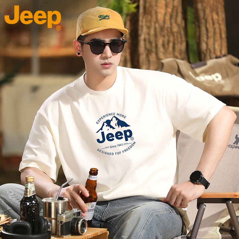 JEEP 지프 반팔 남성 여름 트렌드 루즈핏 반팔 티셔츠 - 상품 이미지