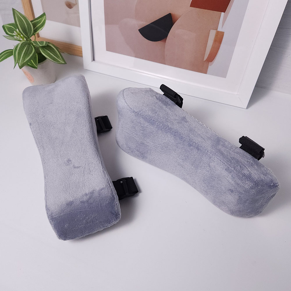 메모리폼 팔꿈치 쿠션 패드 의자 그레이 한쌍 팔걸이 팔받침대 의자팔 편안한 - 메인 이미지