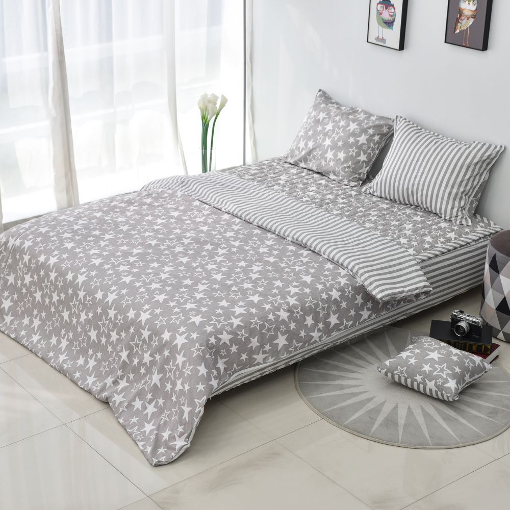 알러지 프리 별라인 홑겹 이불 커버 (S Q) 집먼지 진드기 차단 먼지없는 침구 세탁