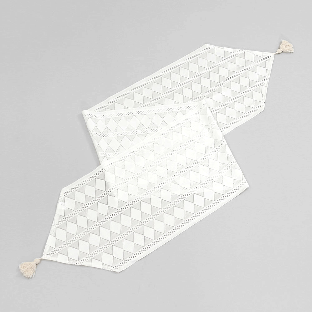 다이아 태슬 테이블 러너 식탁 200x 35 cm) 테이블보 식탁보 커버 매트 - 상품 이미지