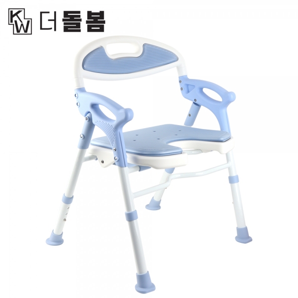 강원전자 더돌봄 접이식 목욕의자 노인 어르신용 (스카이블루) - 상세 이미지 2