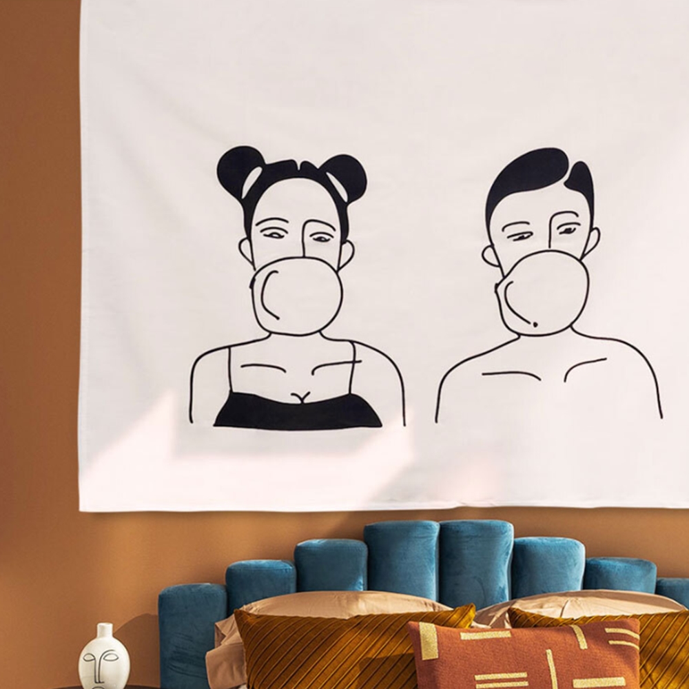 신혼 패브릭 포스터 거실 인테리어 커플 그림 M 소품 벽장식 집꾸미기 벽인테리어 예쁜