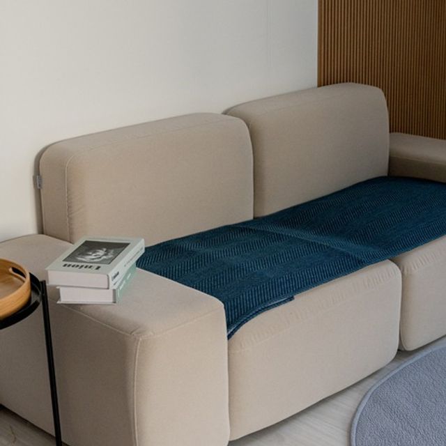 사이 잘룩 헤링본 소파 패드 4인용 60x 240 대자리 카페트 러그 대나무