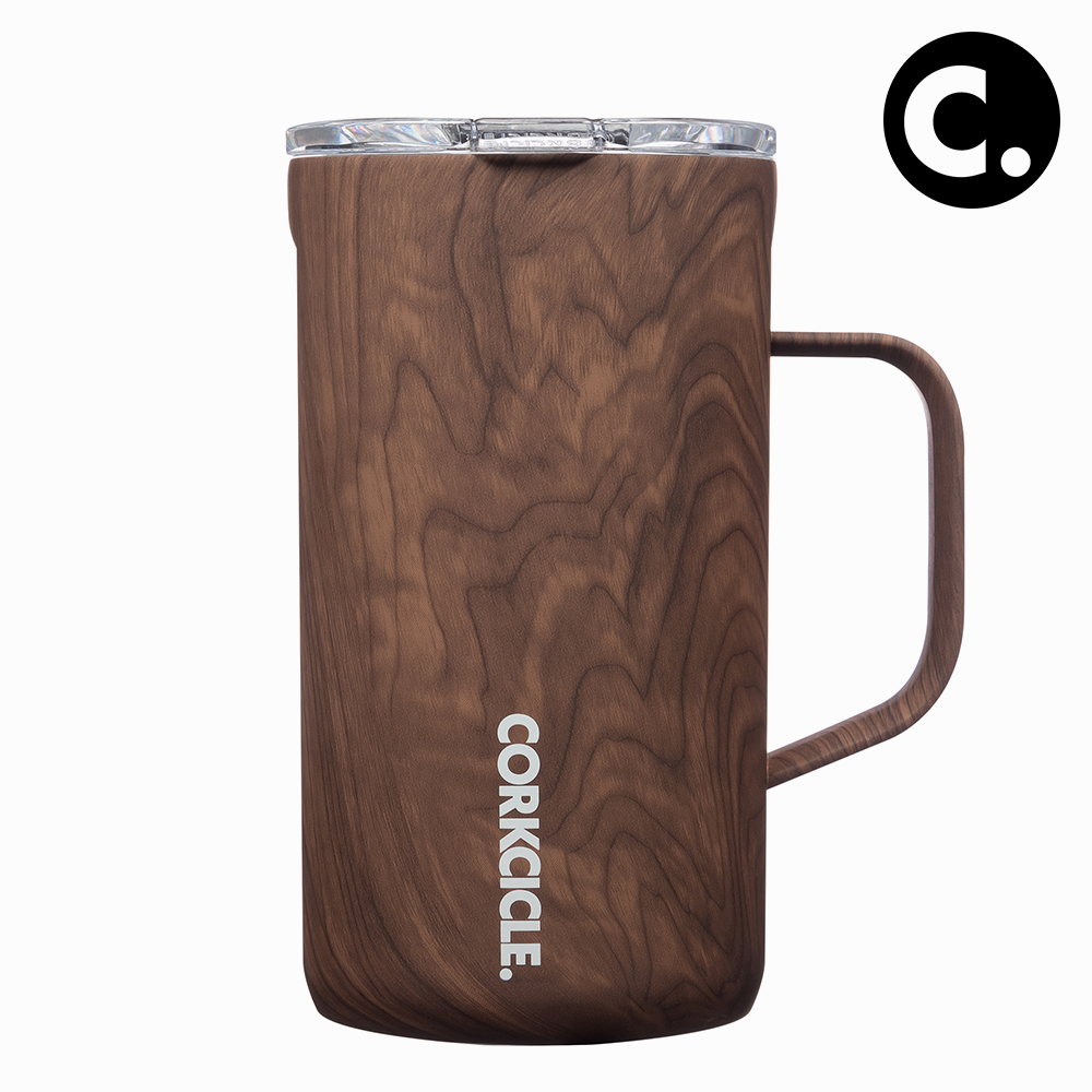 콕시클 스텐 머그 보온 손잡이 텀블러 650ml, 월넛우드