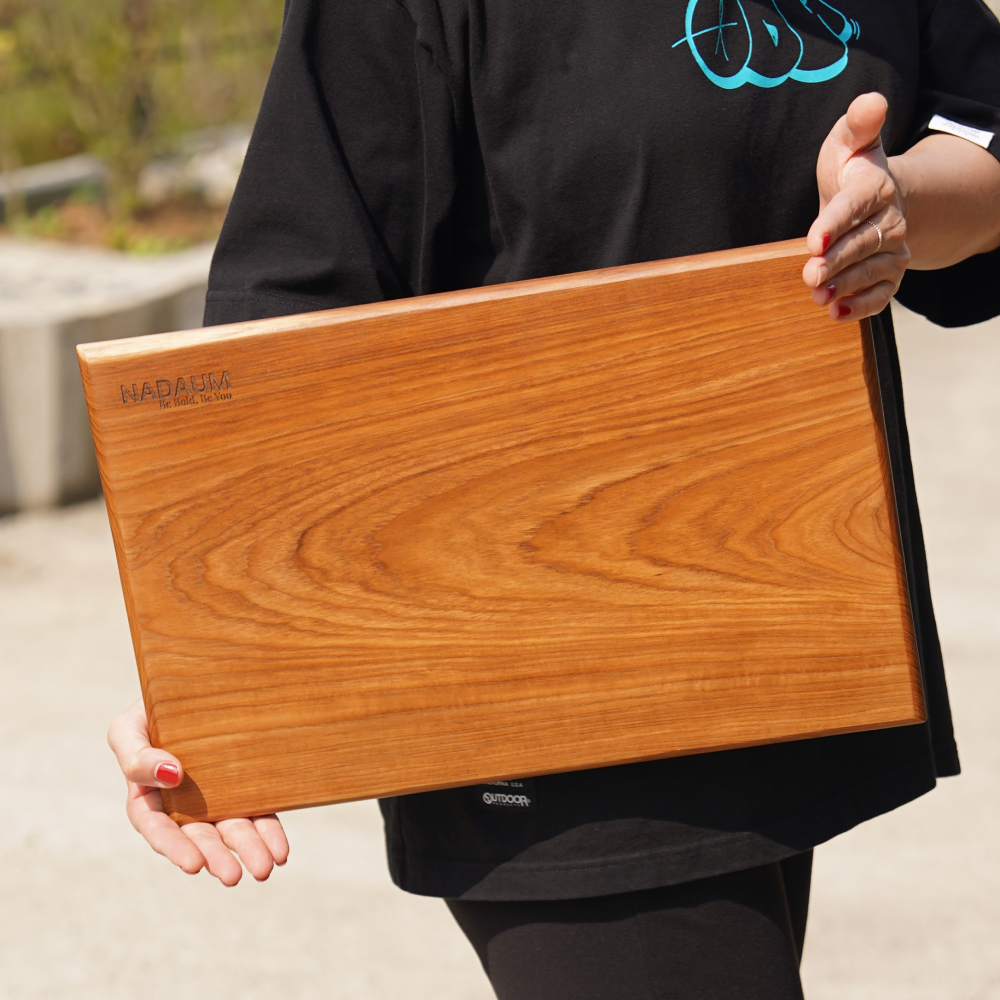 나다움 티크 우드 나무 도마 업소용 원목 이유식 빵 45x30cm, 사각 특대