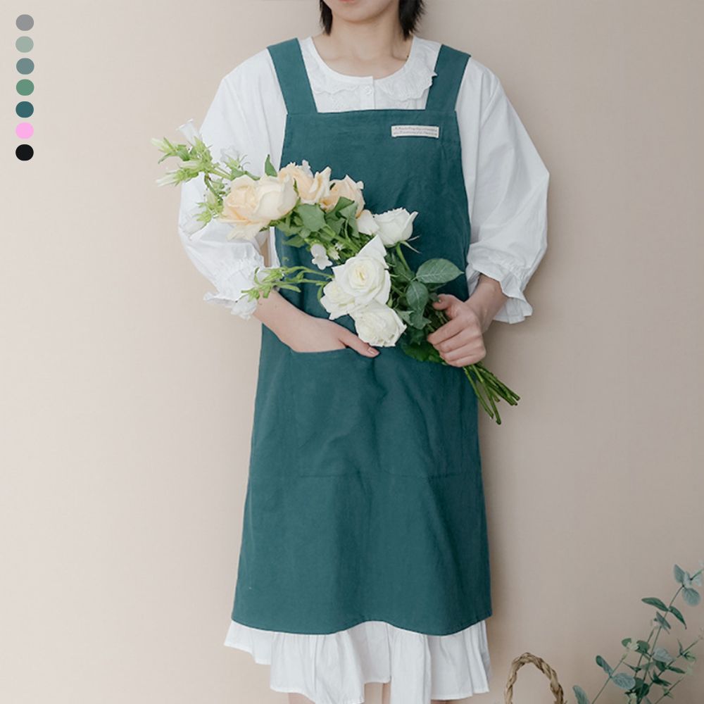 어린이집 앞치마 유치원 원피스형 솔리드 주방 컬러 보육