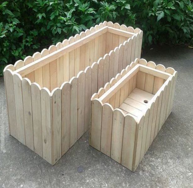 방부목화분 플랜트박스 베란다 대형 테라스 파티션 탄화색 목재 22x20x20 탄화색 두꺼운 - 상세 이미지 3