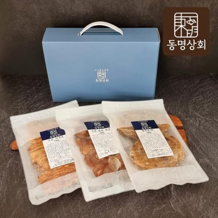[주식회사 늘빈]동명상회 쥐포 아귀포 3종 선물세트 : 주식회사 늘빈