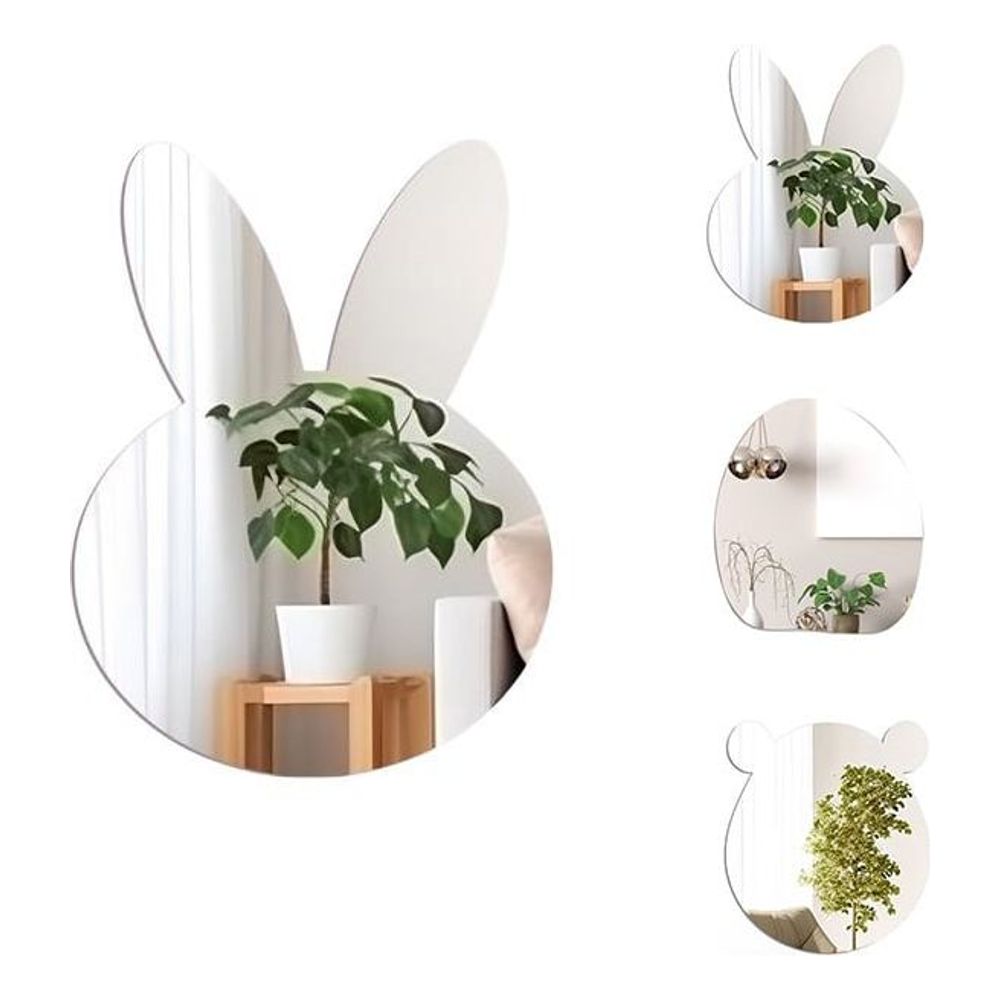 귀여운 부착식 아크릴 거울 홈 욕실 침실 거실 안전 흠거울