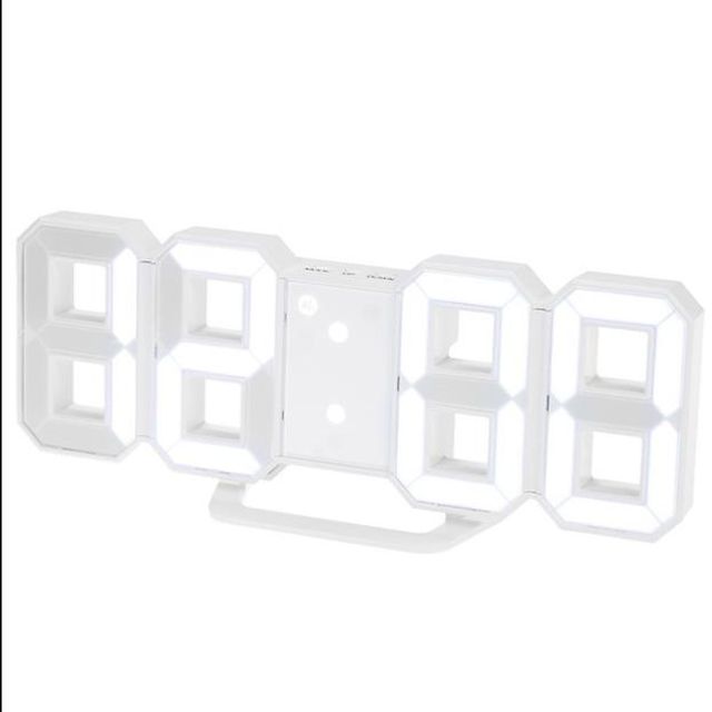 3D 탁상시계 무소음 탁상용 전자시계 led 스탠드 건전지 - 메인 이미지