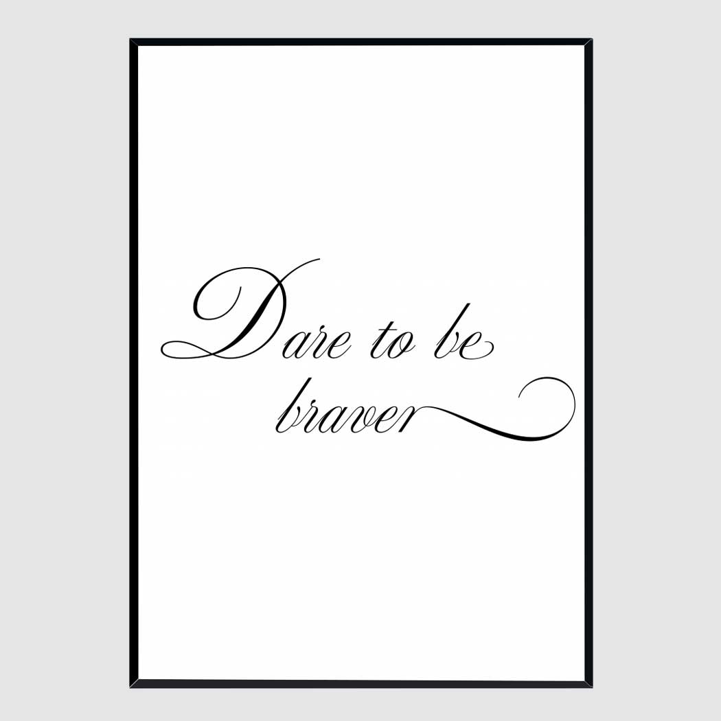 소품 액자 Dare to be braver A3 사이즈 가벼운 몰딩 대형 프레임 제작 - 메인 이미지