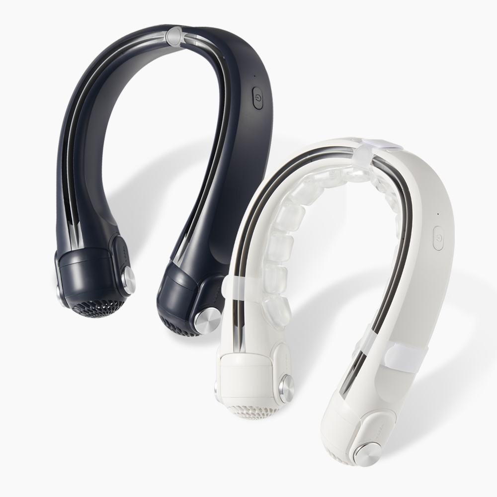 프롬비 휴대용 무선 터보 넥밴드 넥쿨러 선풍기 FG258 넥풍기 오션네이비